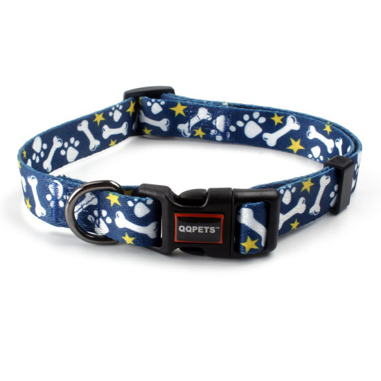 QQPETS Printing Trendy Adjustable Dog Collar