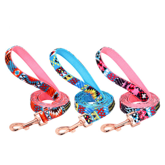 Ethnic Flower Dog Cat Collar