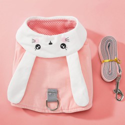 CAT Leashes & Collars Cat Traction Rope Small Lion Cute Tu Vest Chest Strap Cute Cartoon Tie Cat Slip Cat Rope Mesh Pet Leash