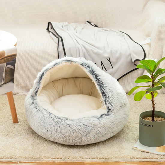 Winter Warm Plush Half Bag Dog Nest