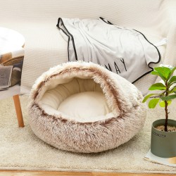 Winter Warm Plush Half Bag Dog Nest