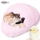 DOGLEMI CAT Bag & Cages Cute Broken Shell Design Pet Nest Autumn And Winter Warm Cat Nest Skin-friendly Short Plush Cushion Cat Bed