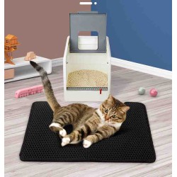 Cat Litter Pad EVA Double Layer Design Washable Cat Litter Pad Foldable U-Shaped Cat Toilet