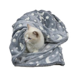 Flannel Cat Dog Warm Double Sided Blanket