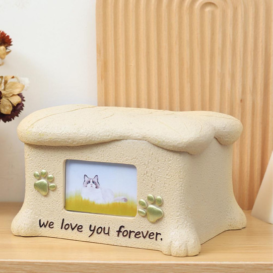 Resin Cat Urns With Photo Frame