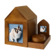 Pine Pet Urns With Photo Frame