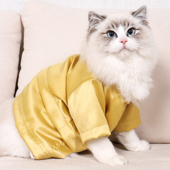 Cat T-Shirt Cool Summer Clothing Comfortable Cat Japanese Style Clothing Hair Two Legged Clothes Silk Clothes