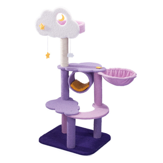 CAT Scratchers & Cat Tree Purple Cat Climbing Frame Cat Nest Cat Tree One Scratching Column Large Cat Tower Cat Scratching Board Toy Jumping Platform Cat Villa