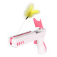 Gun Shape Cat Teaser Wand Toy With Ball & Feather