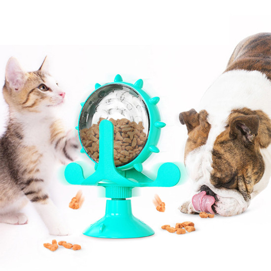 Cat Dog Slow Food Toy Interactive Turntable