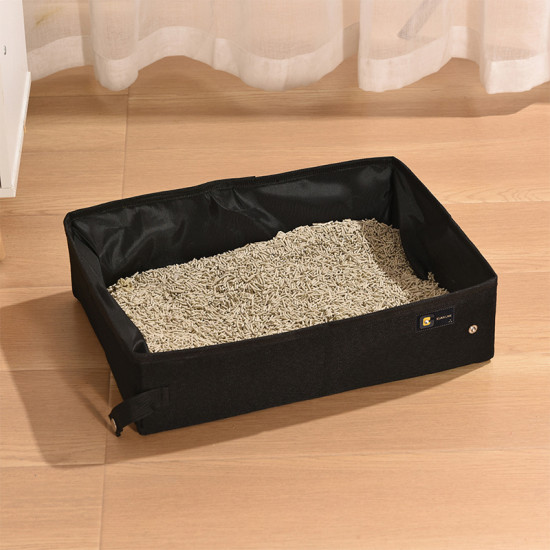 Cat Litter & Cat Litter Boxes Folding Open Cat Litter Box Portable Cloth Bag Cat Toilet And Waterproof And Leak-proof Can Be Used By Blue Cat Ragdoll Cats And Other Large And Small Cats