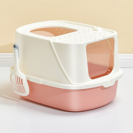 Cat Litter Box Large Fully Enclosed Deodorant Cat Toilets Flip Type Anti-sand Cat Toilets  Large Cat Litter Box