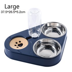 Stainless Steel 3 In 1 Dog Feeder Bowl