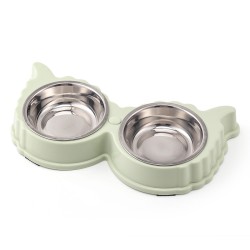 Stainless Steel Cat Dog Feeder Bowls Set
