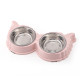 Stainless Steel Cat Dog Feeder Bowls Set