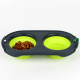 Cat Dog Folding Portable Silicone Double Bowls