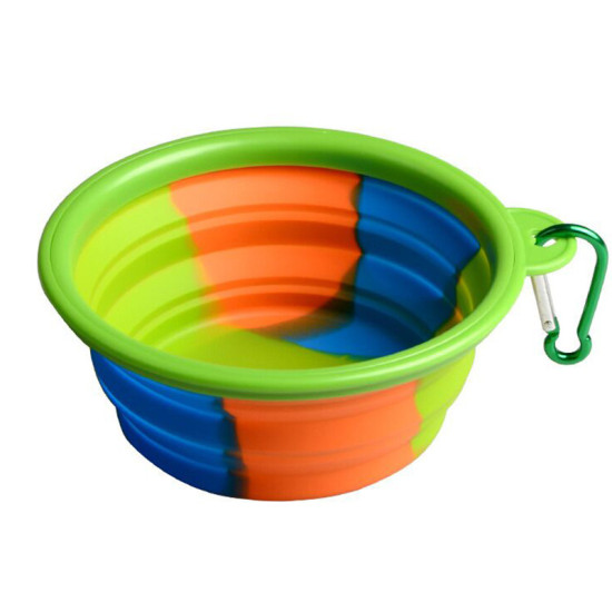 Folding Camouflage Silicone Dog Bowls