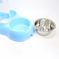 Cat Dog Feeder Bowls With Water Feeder