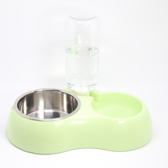 Cat Dog Feeder Bowls With Water Feeder