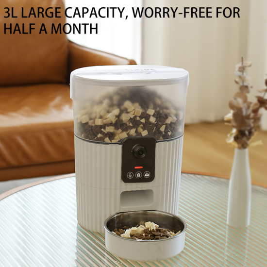 Automatic Cat Feeder With Wide Angle Hd Camera 3L