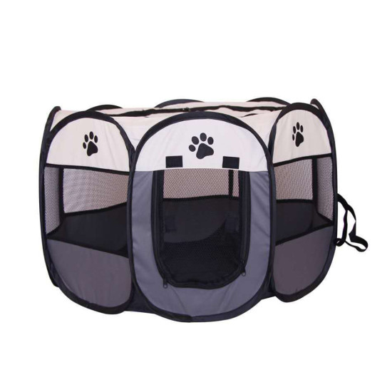 Foldable Cat Dog Oxford Octagonal Cage Tent