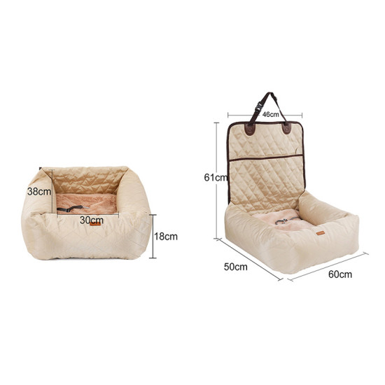 DOGLEMI  Cat Dog Travel Bed For Car