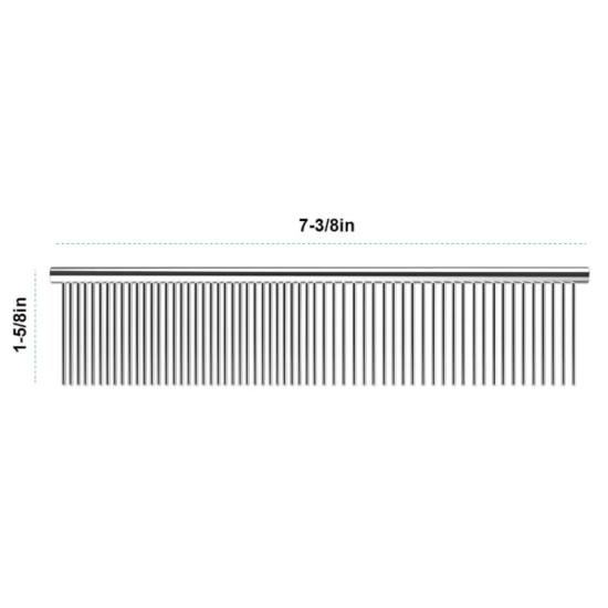 Cat Dog Double Tooth Long Row Steel Comb