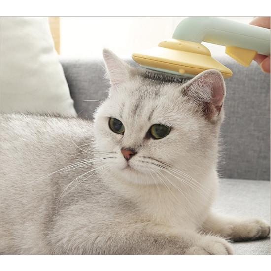 Cat Dog UFO Disc Massage Hair Removal Brush