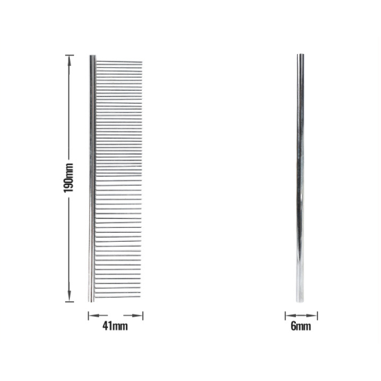 Cat Dog Stainless Double Tooth Long Row Comb