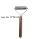 Cat Dog Stainless Steel Double-Sided Walnut Handle Comb