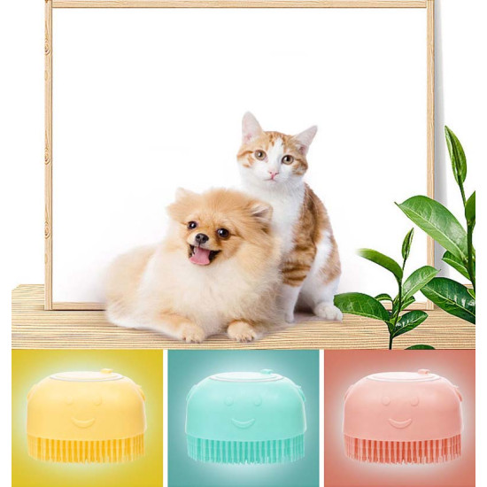 Cat Dog Square Silicone Bath Brush