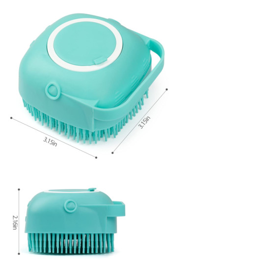 Cat Dog Square Silicone Bath Brush