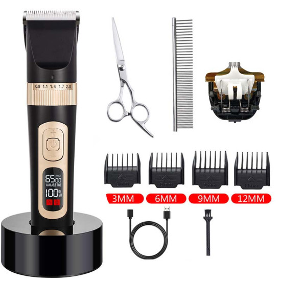 Cat Dog Electric Silent Hair Clipper With Desktop Charger