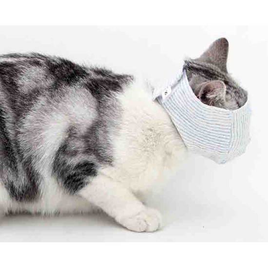 Cat Mask Cat Mouth Restraint Mask Cotton Muzzle Prevent Cat Bite Cat Meow